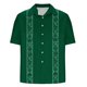 thumbnail image 3 of Mens Casual Botón Arriba Camisas Manga Corta Vintage Boliche Cuba Playa Camisas de Verano Botón Arriba, 3 of 5