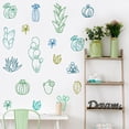 thumbnail image 4 of Line Cactus Wall Decal Green Plants Wall Sticker Peel and Stick DIY Wall Art PVC Wall Decal Decorations to Stick On The Wall, 4 of 6