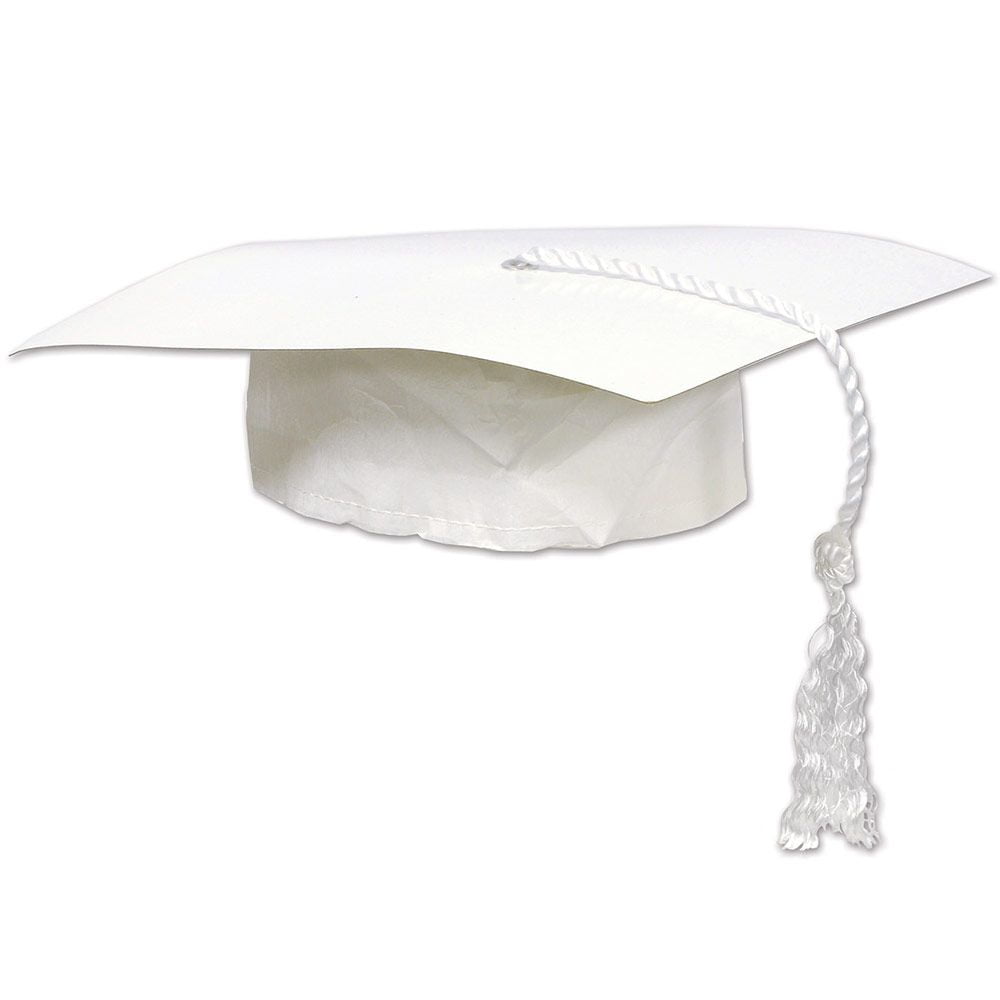 White Graduation Cap (Each) - Walmart.com - Walmart.com