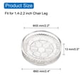 thumbnail image 2 of Unique Bargains 8pcs Round Rubber Furniture Caster Cups, Transparent (Fit for 1.4 - 2.2 Inch), 2 of 5