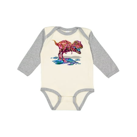 

Inktastic Colorful T-Rex Gift Baby Boy or Baby Girl Long Sleeve Bodysuit