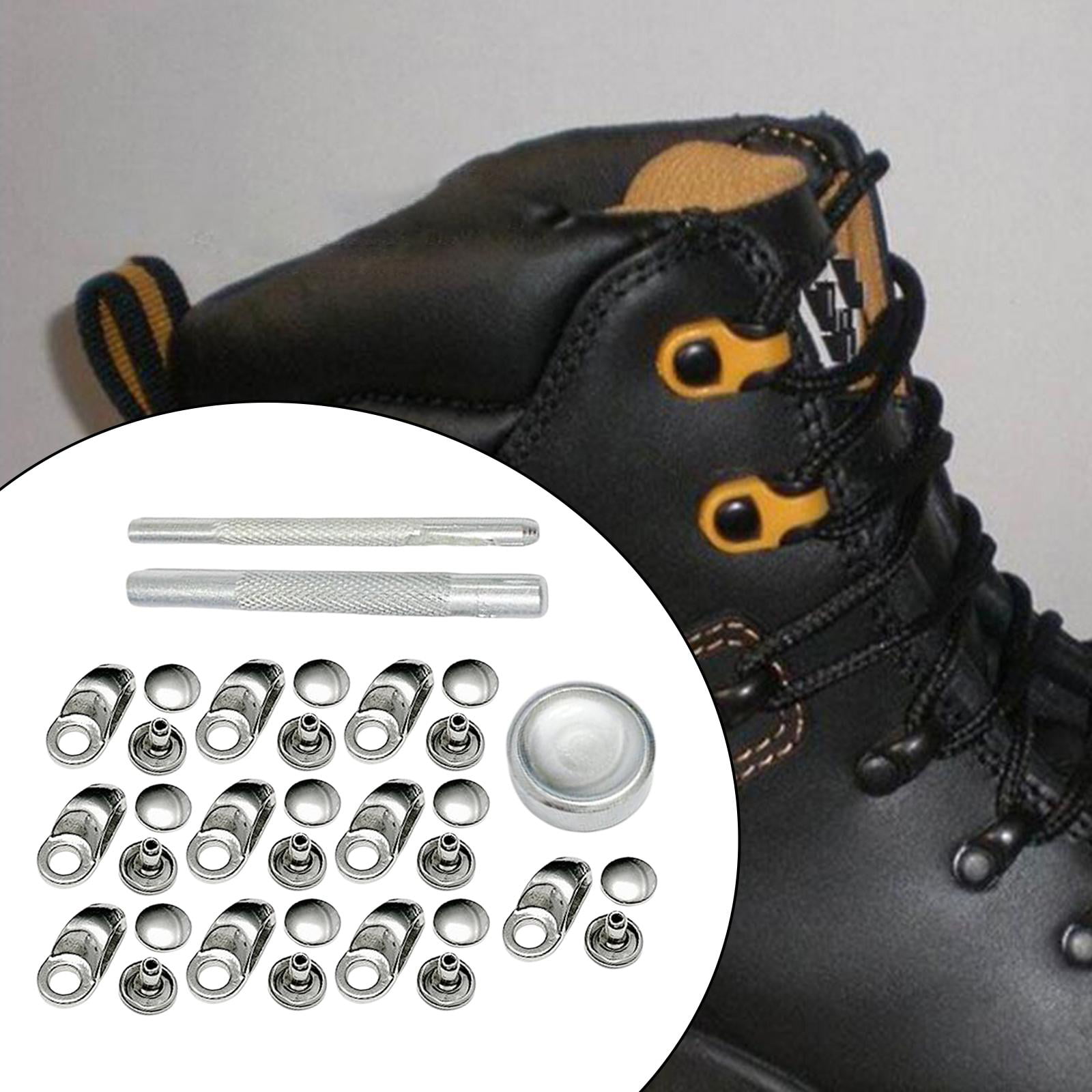 Flameer Boot Hooks Eyelets Repair DIY for Climbing Hiking Shoes Repairing 8.5mm, 18×8.5mm