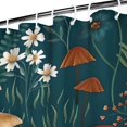 thumbnail image 3 of Colorful Mushroom Flower Dark Green Pattern Shower Curtain 36"x72" ,Bathroom Decorative Shower Curtains Set with 12 Hooks,Modern Waterproof Washable Shower Curtain, 3 of 6