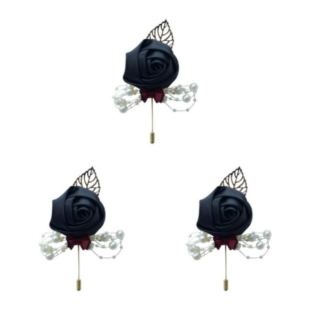 Guardoinrt Modern Minimalist Brooch Pin Unique And Fashionable Statement Piece Stylish Versatile Flower Brooch black 3Set