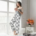 thumbnail image 4 of Uemuo Black Squirrel Pattern Women's Wide Leg Palazzo Lounge Pants with Pockets Light Weight Loose Comfy Casual Pajama Pants-X-Large, 4 of 9