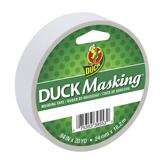 Duck Brand Color Masking Tape 0.94 in. x 20 yd., White, 1 Roll