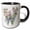 Black/White, variant on 3drose, Pretty Watercolor Floral Monogram Letter W, 11oz Two-tone Yellow Mug
