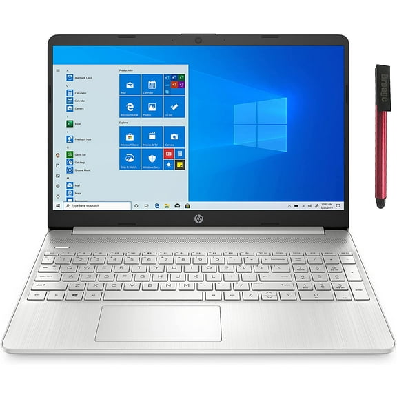 HP 15 15.6" FHD Laptop Computer, AMD Ryzen 3 3250U up to 3.5GHz, 4GB DDR4 RAM, 128GB SSD, 802.11AC WiFi, Bluetooth 5.0, Webcam, Type-C, HDMI, Silver, Windows 10 S, 64GB Flash Drive