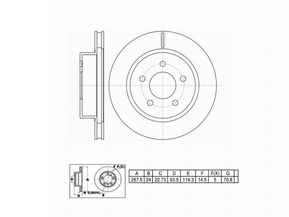 Winstop Brake Rotor, Rear WS232803, Ford Mustang 1986-1984