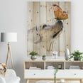 thumbnail image 3 of Designart 'Golden Retriever Dog with Butterfly ' Animal Print on Natural Pine Wood, 3 of 3