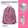thumbnail image 5 of Leopard Print Backpack for School,Cute School Bag,Schoolbag with Adjustable Shoulder Straps & Padded Back,15.3"x11"x7.1"., 5 of 6