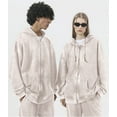 thumbnail image 3 of Women Vintage Hoodie Zip Up Acid Wash Hooded Sweatshirt Unisex Streetwear Jackets, 3 of 8