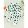 thumbnail image 4 of Bagilaanoe Toddler Baby Boy Long Pants Set Heart Dinosaur Print Long Sleeve Sweatshirt Pullover Tops + Drawstring Sweatpants 6M 12M 18M 24M 3T Kids Casual Sweatsuits, 4 of 8