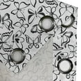 thumbnail image 4 of Ambesonne Animal Grommet Curtain, Butterfly and Freedom, 50" x 72", White and Black, 4 of 6