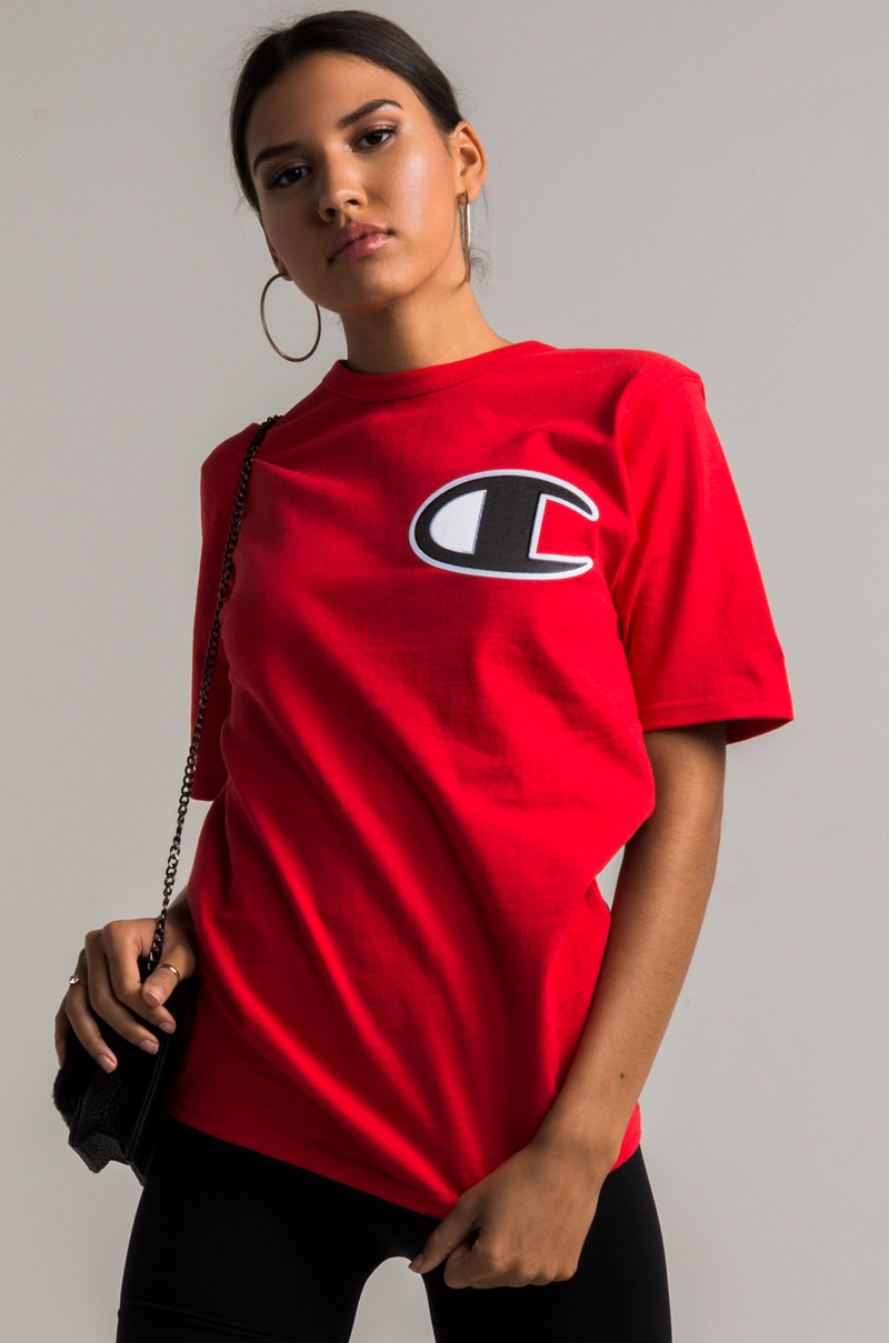 Champion women's big c patch cheap heritage tee