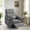 Gray, variant on Power Swivel Rocker Recliner Chair with USB & Type-C Ports, Chenille Recliner with Adjustable Headrest & Armrest, Lumbar Support, Side Pocket, for Nursery or Living Room, Beige/Green/Gray