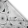 thumbnail image 3 of Ambesonne Geometric Kitchen Curtains, Overlapping Spirals, 55"x45", Black White and Grey, 3 of 3
