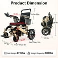 thumbnail image 3 of WEYRAL 20 Miles Travel Range Adult Portable Electric Wheelchair, Power Wheelchair Aluminum for Elderly, Two Airline Batteries, Support 300 lbs, 3 of 9