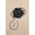 thumbnail image 3 of Tocado negro ajustable con velo - Tocado nupcial Babeyond Derby para bodas y eventos reales, 3 of 5