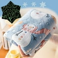 thumbnail image 4 of Kugisaki Christmas Flannel Throw Blanket, Shining in the Dark Christmas Tree Snowflakes Soft Warm Blanket, Hoilday Birthday Light Throw Blanket Decoration 39.3×59 In, 4 of 6