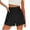 Black, variant on Buigttklop Short for Women 2024,Women Summer Cotton and Linen Pockets Wide Leg Shorts High Waisted Casual Shorts Workwear