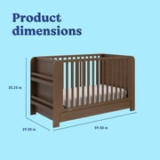 Graco Read-with-Me 4-in-1 Convertible Crib with Drawer and Removable Bookshelves, Hazelnut
