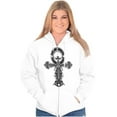thumbnail image 3 of Ankh Egyptian Cross Symbolic Spiritual Zip Up Hoodie Men's Women's Brisco Brands X, 3 of 6