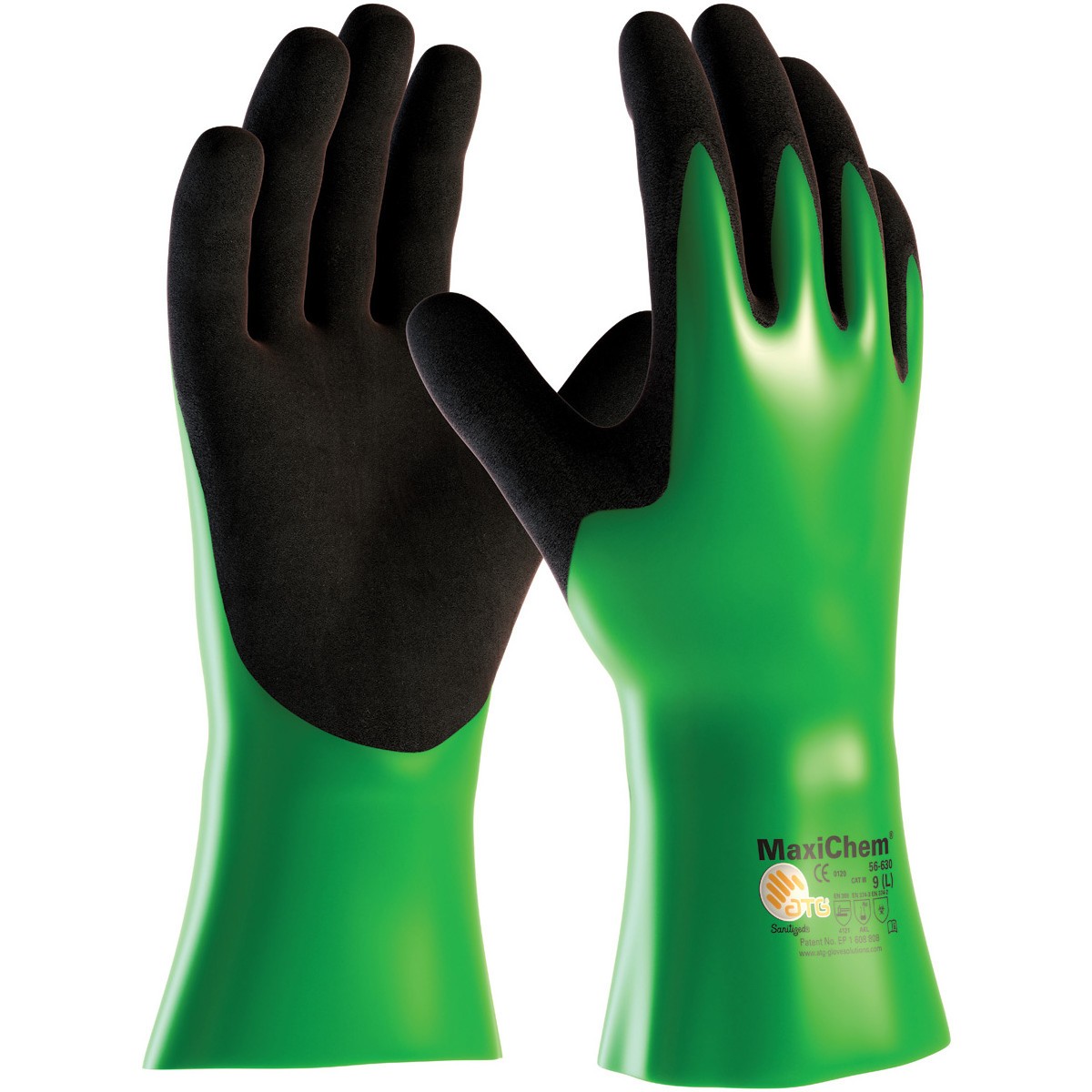 PIP MaxiChem Coated Gloves Black Abrasion Resistant 56630L