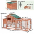 thumbnail image 3 of PawHut Chicken Coop with Run, Mobile Wooden Chicken House with Nesting Box, 3 of 10