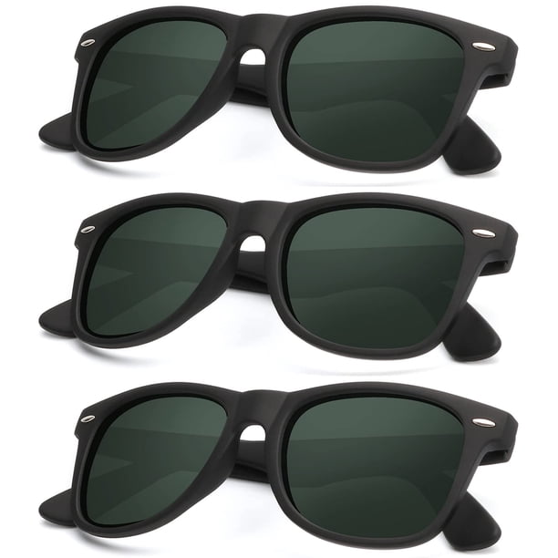 Gafas de sol KALIYADI polarizadas con acabado mate y bloqueo UV (paquete de 3)
