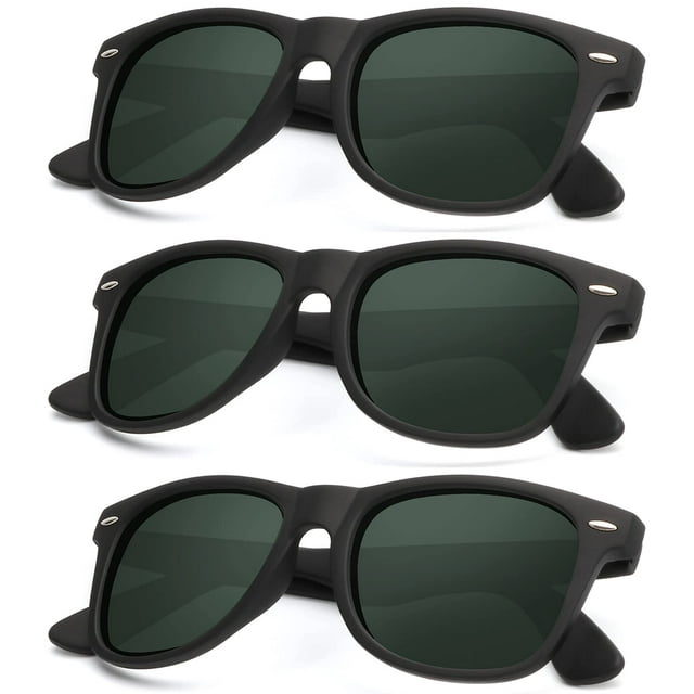 Gafas de sol KALIYADI polarizadas con acabado mate y bloqueo UV (paquete de 3)