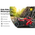 thumbnail image 3 of Werseon 12V Motorcycle Ride on Toy for Kids Ages 3+, Three Wheels Ride on Motorcycle with LED Light, up to 110lbs, Red, 3 of 8