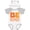 White & Heather w/ Ears, variant on Inktastic Be Kind Logo In Orange Boys or Girls Baby Bodysuit