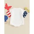 thumbnail image 4 of Bagilaanoe 4th of July Newborn Baby Girl Boys Rompers Star Stripe Print Short Sleeve Bodysuit 3M 6M 12M 18M Infant One Piece Short Jumpsuit for Independence Day, 4 of 7