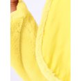 thumbnail image 5 of INSPIRE CHIC Women's Collarless Long Sleeve Open Front Faux Fur Shrug Cropped Coat XS(2) Light Yellow, 5 of 6
