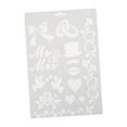 thumbnail image 4 of Injueey Plantilla de dibujo, plantilla de regla de plástico, tablero de pintura para bricolaje, decoración de álbum hueco, n. ° 9 pinturas Blanco 12 #, 4 of 6