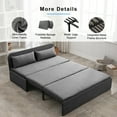 thumbnail image 3 of CECER 3 in 1 Convertible Sleeper Sofa Bed, Twin Size Pull Out Couch for Living Room - Gray, 3 of 8