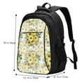 thumbnail image 5 of Daiia Daisies And Wildflowers Pattern USB Charging Backpack for Men and Women, Anti-Theft Backpack,Travel Backpack,School Backpack,College Backpack,Laptop Backpack, 5 of 7