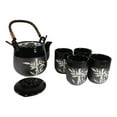 thumbnail image 5 of Charcoal Black Japanese Bamboo Grove Ceramic Tea Set Teapot And 4 Cups Drinkware, 5 of 6