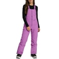 thumbnail image 2 of Huankd Women Men Snow Ski Bibs Pants Adjustable Windproof Waterproof Jumpsuit Snowboarding Insulated Warm Overall Trouser Purple Pink 3XL, 2 of 7