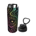 thumbnail image 2 of Haiem Rainbow Glitter Printed Sports Insulated Kettle 18oz stainless steel kettle Leak-proof Water Bottle,Double-wall Insulated Bottle for Travel,Sports,Fitness, 2 of 7