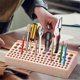 thumbnail image 3 of 98 Holes Leather Craft Tool Holder, Leather Working Tool Holder, 3 of 5