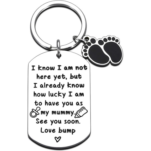 Pregnant Wife Gifts for Women, Baby Gender Reveal Gift, Mommy to Be Keychain for Women First Time Mothers Day for New Mom, Mommy Birthday Present for Expecting Mother