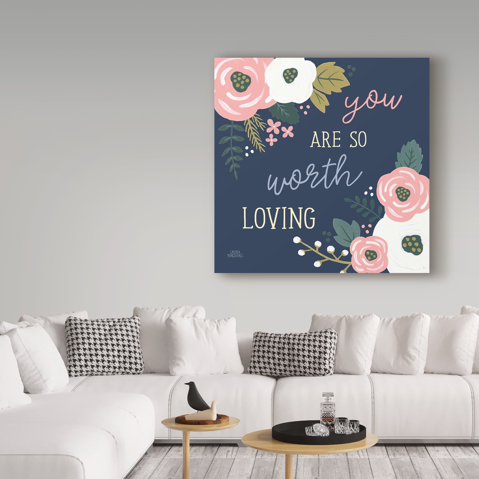 Trademark Fine Art 'Wildflower Daydreams VII Navy Loving' Canvas Art by Laura Marshall