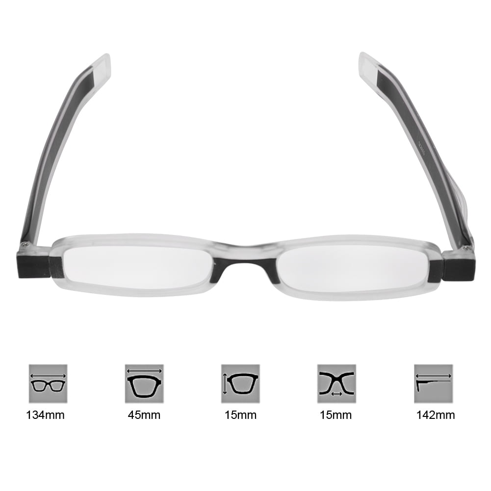 Fugacal Folding Glasses, Reading Glasses, Portable Reading Book For The