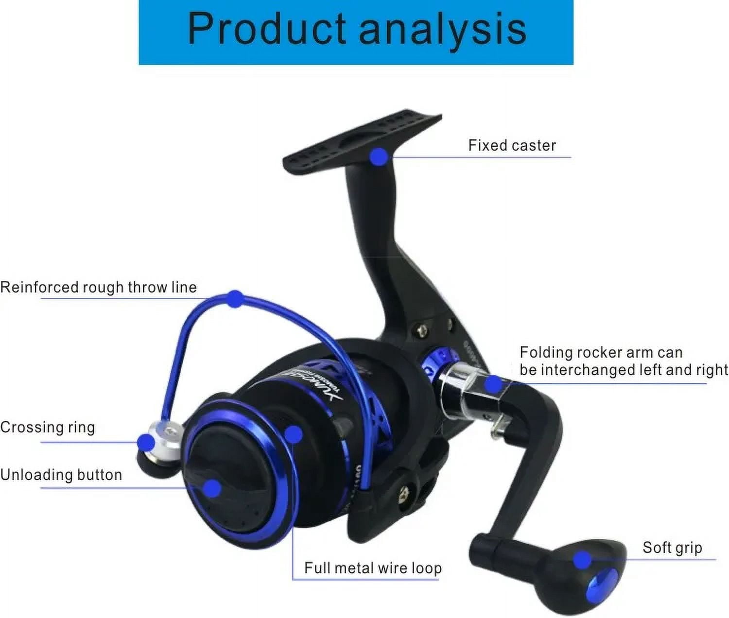BK Series 13BB 1000-7000 Fishing Reel  Folding Rocker spinning wheel fishing  right left Spinning Reel Full Metal wire loop