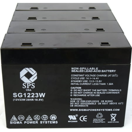 SPS Brand 12 V 5 Ah (Terminal T1T2) 1223W Replacement battery for Best Technologies Patriot 250 (4 (Best Camera Under 250 Pounds)