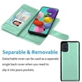 thumbnail image 4 of 6.5" 2020 Galaxy A51 5G Case, Samsung Galaxy A51 5G Wallet Case, Njjex Luxury PU Leather 9 Card Slots Holder Carrying Folio Flip Cover [Detachable Magnetic Hard Case] & Kickstand & Hand Strap, 4 of 5