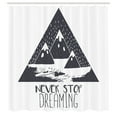 thumbnail image 3 of Ambesonne Inspirational Shower Curtain, Snowy Mountain, 69"Wx84"L, Grey White, 3 of 5