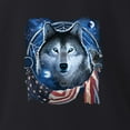 thumbnail image 6 of Wild Bobby American Flag Patriotic Wolf Dreaming Men Tee, 6 of 6